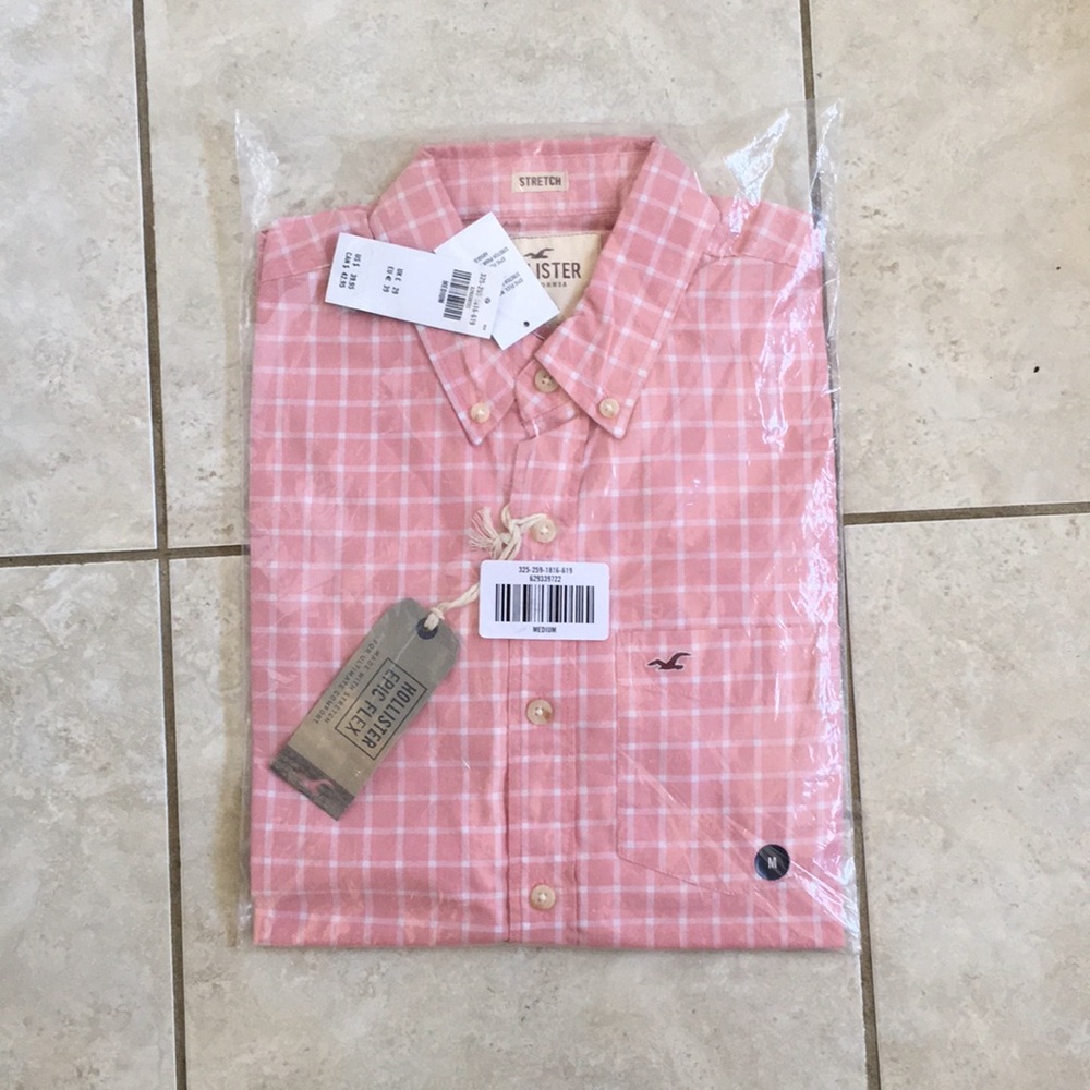Hollister Pink Button Down, SZ Medium, NWT